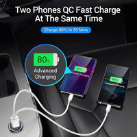 STHIRA Mini Car Charger with Dual-Output - Fast Charging 60w (USB 30W*2) Compatible with All Smartphones