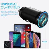 STHIRA Mini Car Charger with Dual-Output - Fast Charging 60w (USB 30W*2) Compatible with All Smartphones