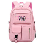 PALAY Blackpink Backpack for Girls School Bags Blackpink Kpop Theme Prints with USB Charging and Headset Port Backpack for Student College School Bag for Boys