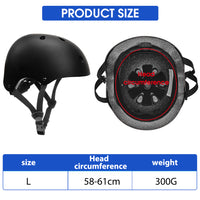 HASTHIP  Adjustable ABS Shell Safety Helmet Protective Suitable for Youth/Adult (Black)