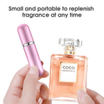 HANNEA  2Pcs 5ml Perfume Atomiser Spray Bottle with Pump-Portable Perfume Dispenser, Refillable Empty Spray Bottle for Fragrance Perfume-Pink