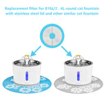 Qpets  6 pcs Cat Water Fountain Filter Replacement Cat Fountain Filter Arc-Shaped Washable Pet Fountain Filters with Triple Filtration System Activated Carbon