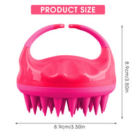 ELEPHANTBOAT  Hair Scalp Massager Shampoo Brush with Soft Silicone Bristles, Comfort Scalp Care Manual Head Massager for Anti Dandruff, Exfoliating-Pink