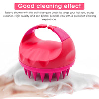 ELEPHANTBOAT  Hair Scalp Massager Shampoo Brush with Soft Silicone Bristles, Comfort Scalp Care Manual Head Massager for Anti Dandruff, Exfoliating-Pink