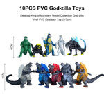 PATPAT  GodZilla Toys 10PCS Desktop King of Monster Model Collection God-Zilla Action Figures Soft Touch Vinyl PVC Dinosaur Toys Monster Toy for Kids Gifts for Kids (5-7cm)